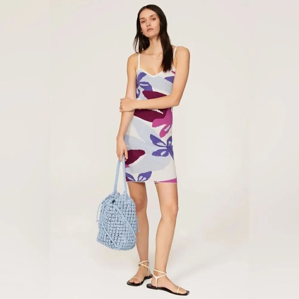 Louna knit print mini dress size Large